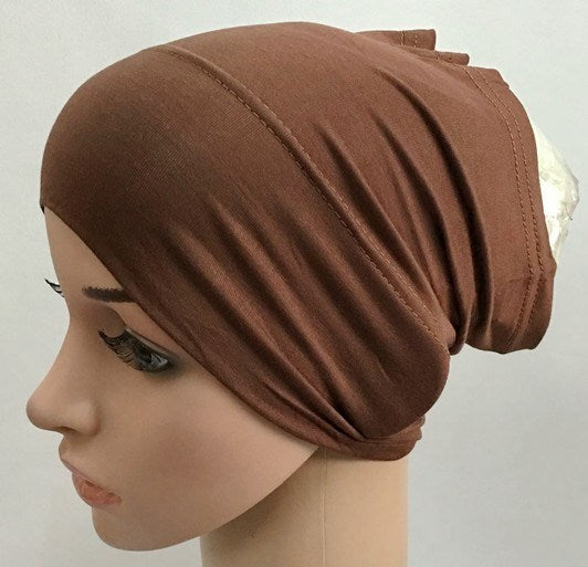 2020 soft modal inner Hijab Caps Muslim stretch  Islamic Underscarf Bonnet hat female headband tube cap turbante mujer