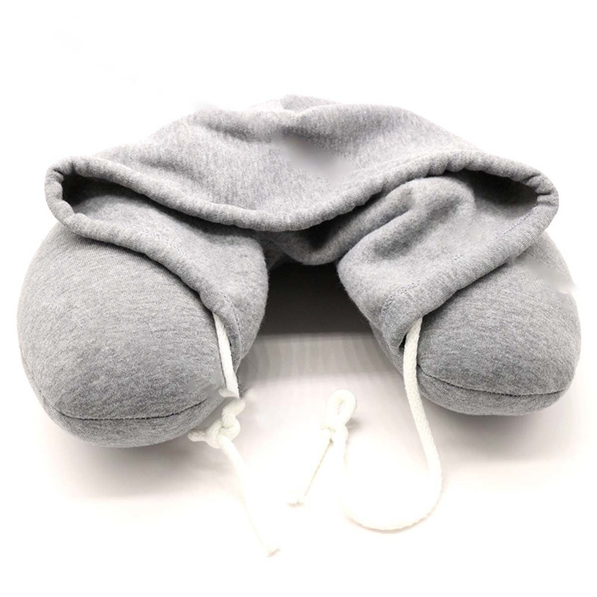 Hooded Neck Pillows for Travel - U Shaped Travel Pillow Sleeping Support polystyrene Foam microbeads Stress Pillow
