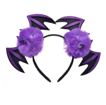 Halloween Purple Bat Headband Costume Accessory