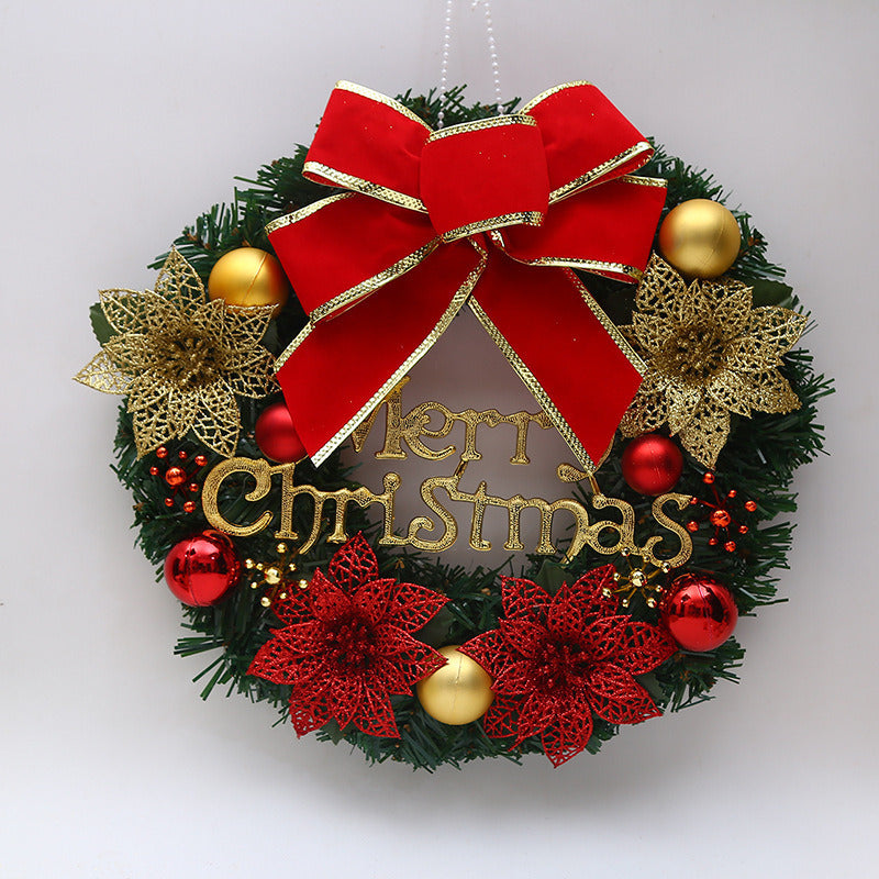 Christmas Wreath Merry Christmas Decorations Ornaments Front Door Hanging Window Wreaths Props Background Xmas Tree Decoration