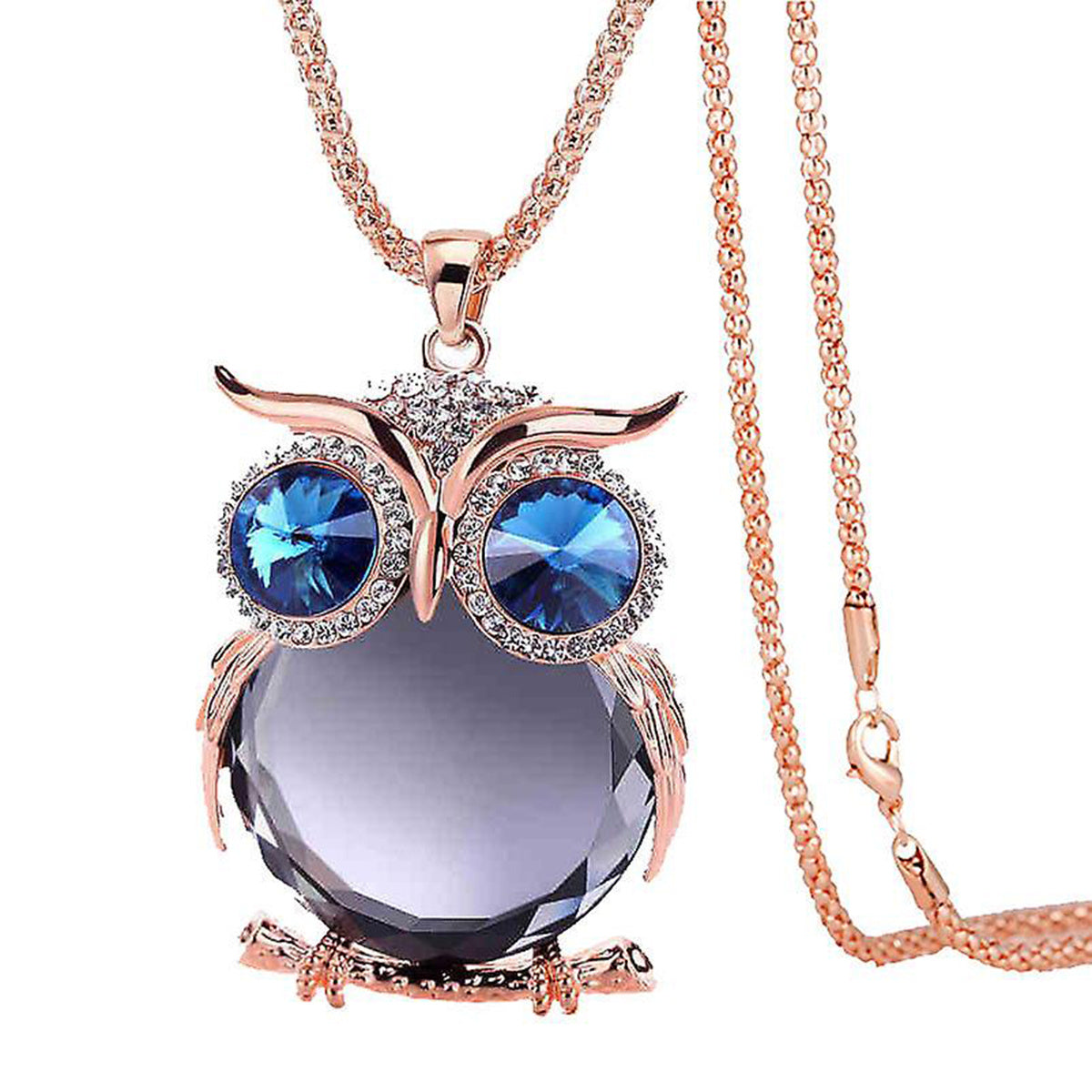 Women's Owl Pendant Necklace, And The Night Guardians Long Chain