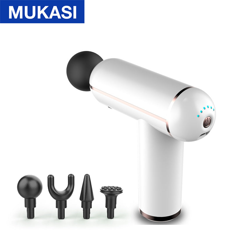 MUKASI LCD Display Massage Gun Portable Percussion Pistol Massager For Body Neck Deep Tissue Muscle Relaxation Gout Pain Relief