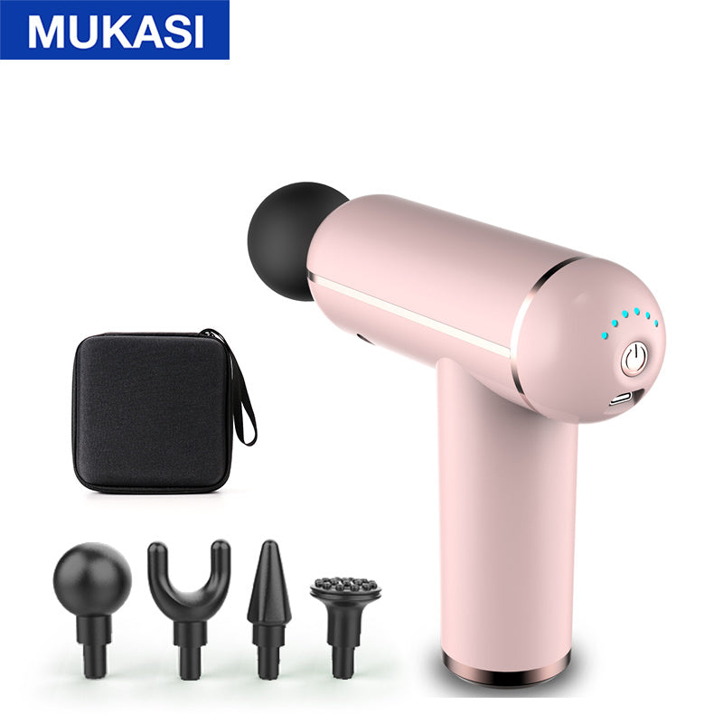 MUKASI LCD Display Massage Gun Portable Percussion Pistol Massager For Body Neck Deep Tissue Muscle Relaxation Gout Pain Relief