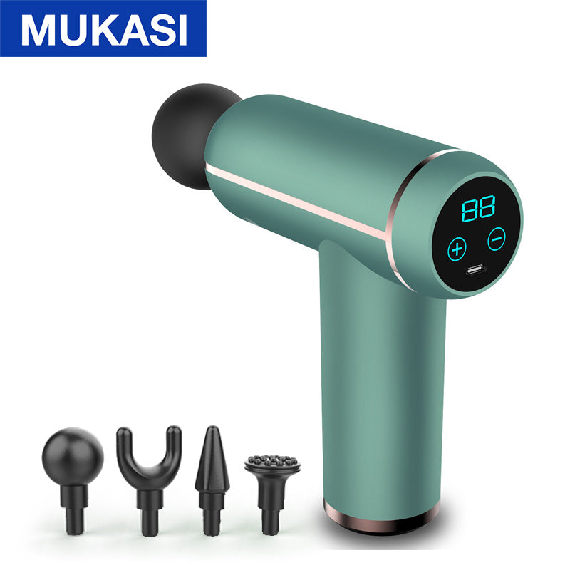 MUKASI LCD Display Massage Gun Portable Percussion Pistol Massager For Body Neck Deep Tissue Muscle Relaxation Gout Pain Relief