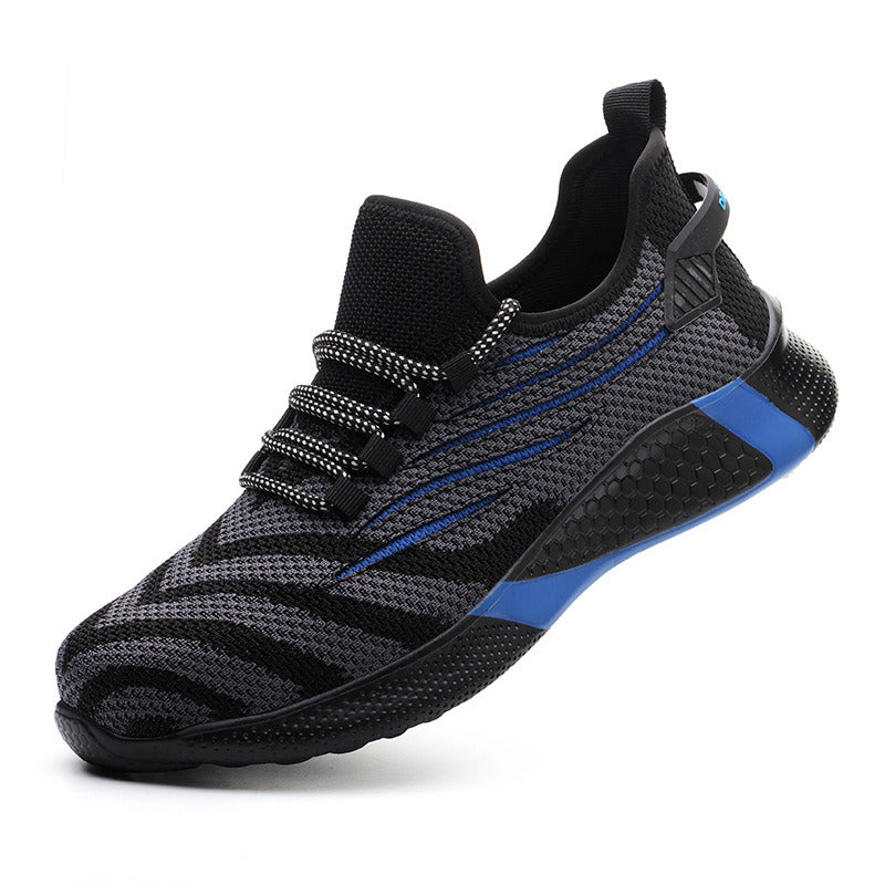 Men Safety Shoes Breathable Anti-puncture Working Sneakers Anti-smashing Steel Toe Cap Working Boot Lightweight Walking Footwear
