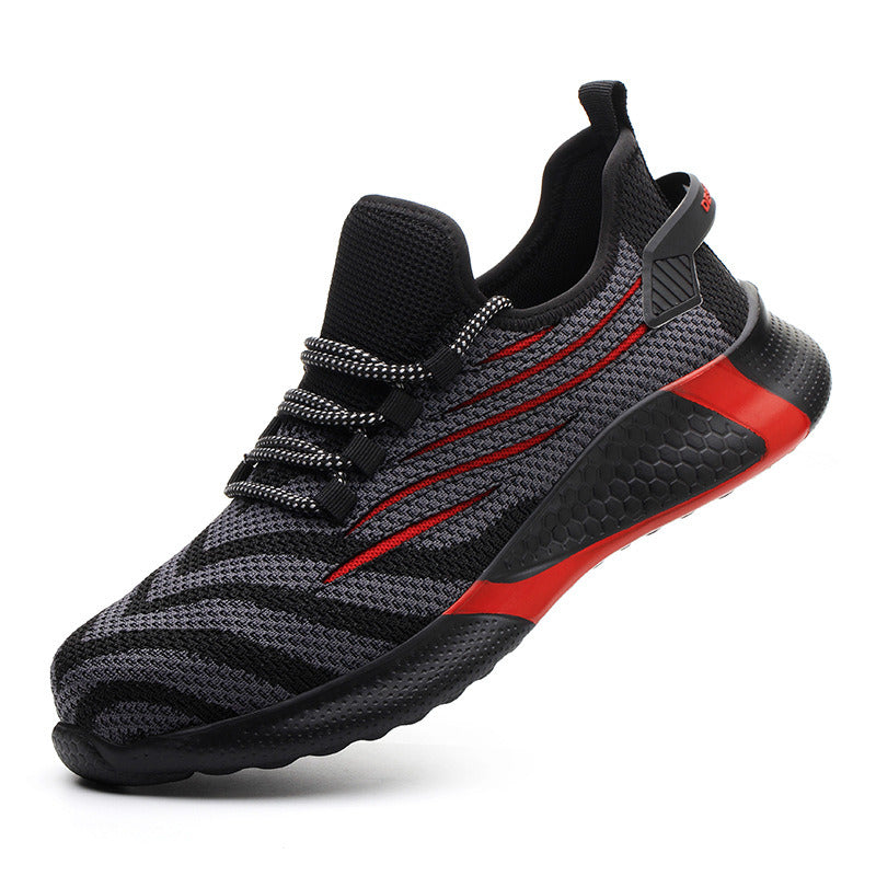 Men Safety Shoes Breathable Anti-puncture Working Sneakers Anti-smashing Steel Toe Cap Working Boot Lightweight Walking Footwear
