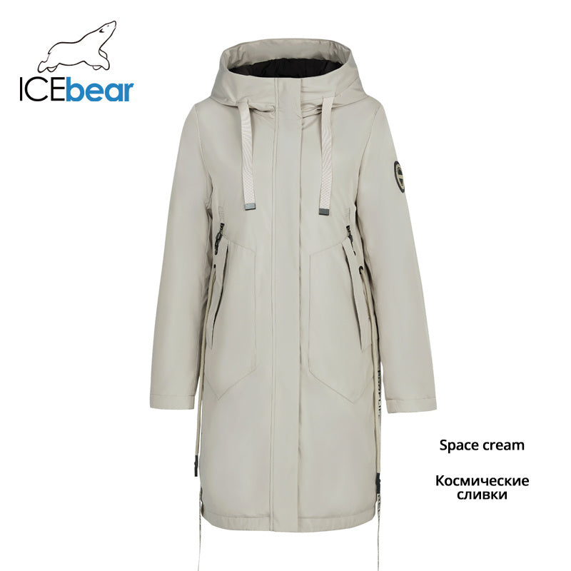 ICEbear 2022 new fall women&#39;s coat with a hood casual wear quality fashion autumn parka  brand clothing GWC20035D