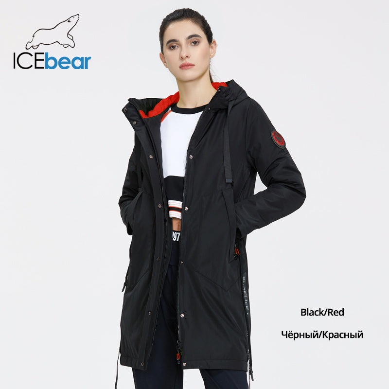 ICEbear 2022 new fall women&#39;s coat with a hood casual wear quality fashion autumn parka  brand clothing GWC20035D