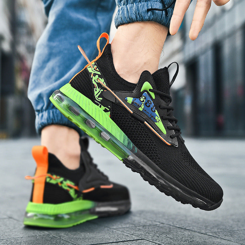 Summer Men's Casual Air Cushion Shoes Trendy Fashion All-match Sneakers Breathable Mesh Trainers Outdoor Light Running Footwear