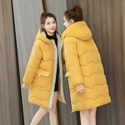 2022 Winter Women Jacket Coats Long Parkas Female Down cotton Hooded Overcoat Thick Warm Jackets Windproof Casual Student Coat