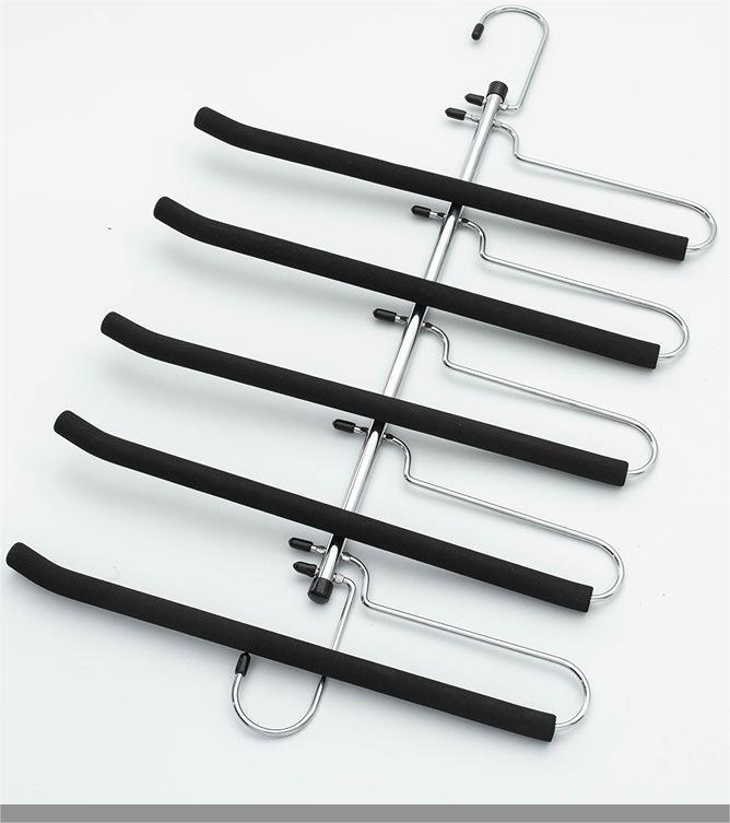 Multi Layer Sponge Non - Slip Pants Rack Metal Storage without Trace Pants Hanging