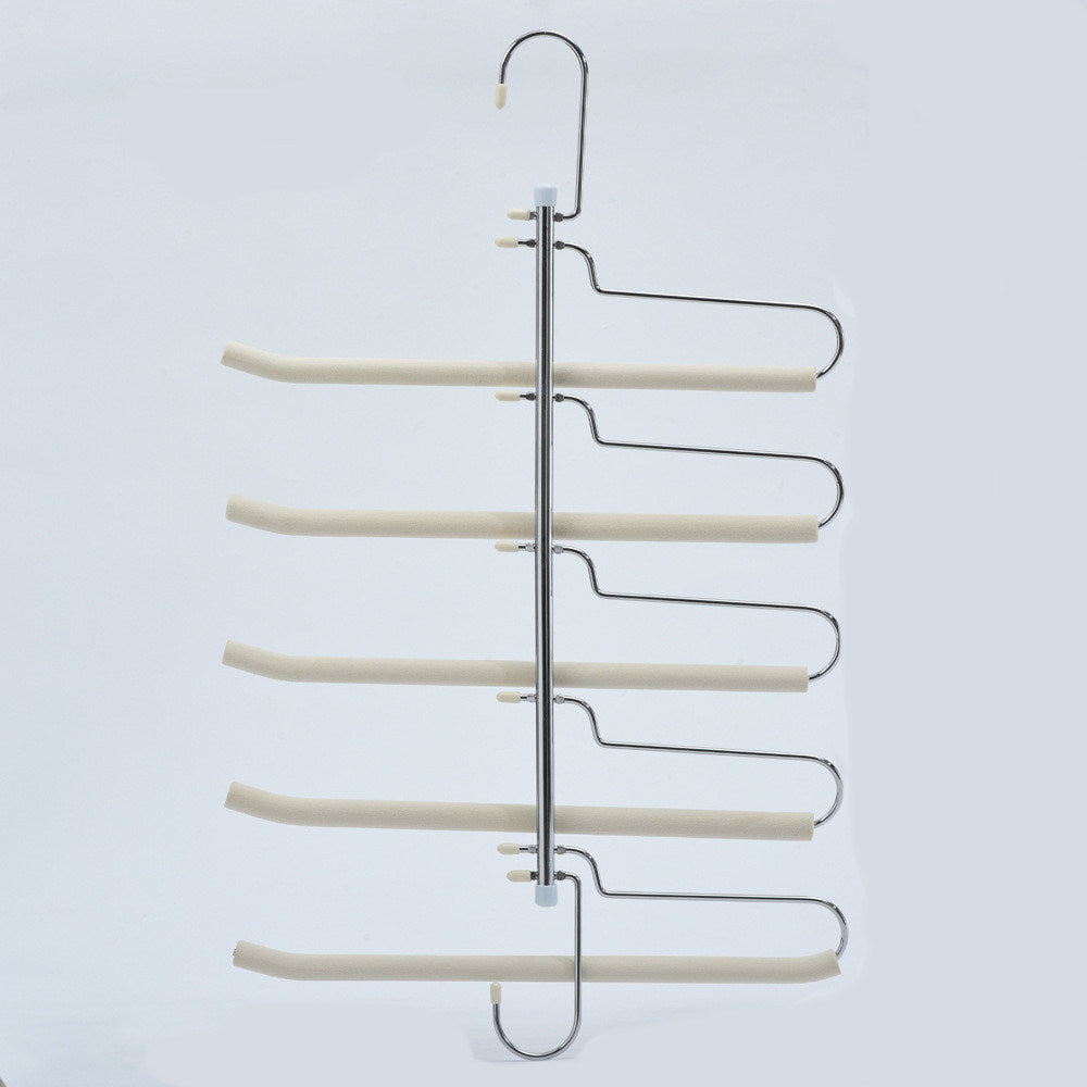 Multi Layer Sponge Non - Slip Pants Rack Metal Storage without Trace Pants Hanging