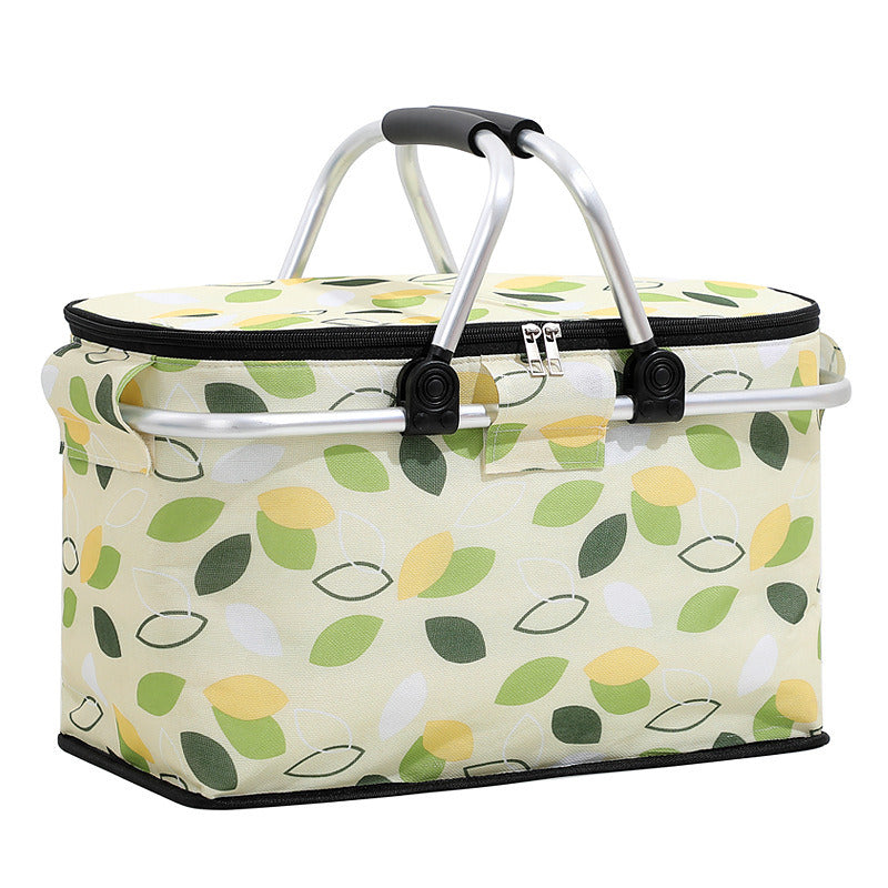 Outdoor Folding Picnic Bag Fruit Basket Thermal Storage Basket