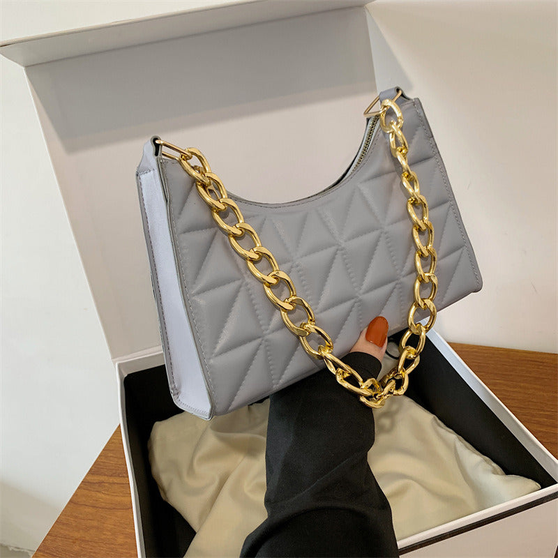 Women&#39;s Advanced Diamond Bag 2022 New Trend All-match Shoulder Bag Niche Chain Handbag Female Fashion Texture Shopping Bag