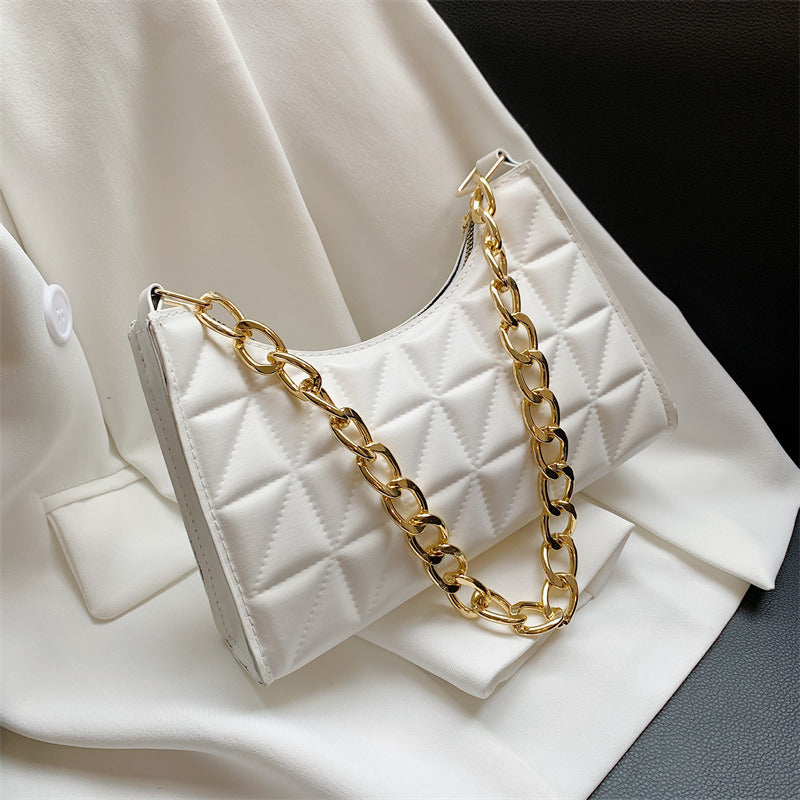 Women&#39;s Advanced Diamond Bag 2022 New Trend All-match Shoulder Bag Niche Chain Handbag Female Fashion Texture Shopping Bag