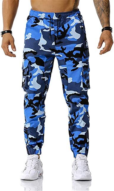 Men's Trousers Camouflage Print Sports Casual Pants Wporkout Joggers Long Sweatpants