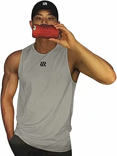 Men's A-Shirt Tank Sleeveless Shirt Men's Gym Tank Shirt Quick Dry Cool Shirt Casual Vest for Men