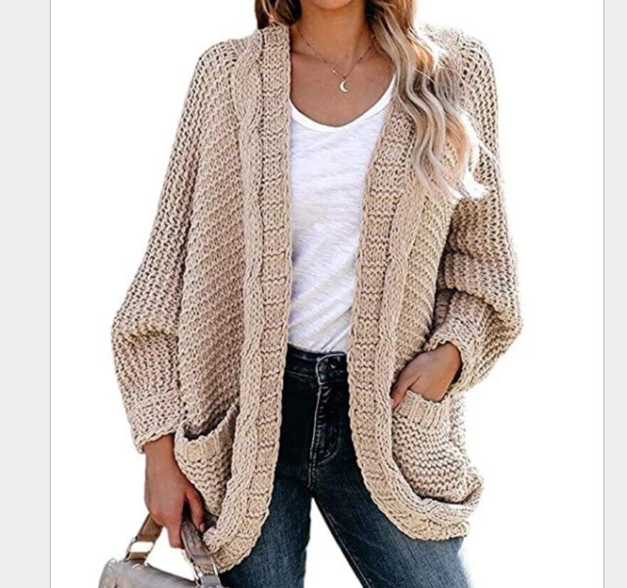 Loose Knitted Sweater Cardigan Outwear Coat