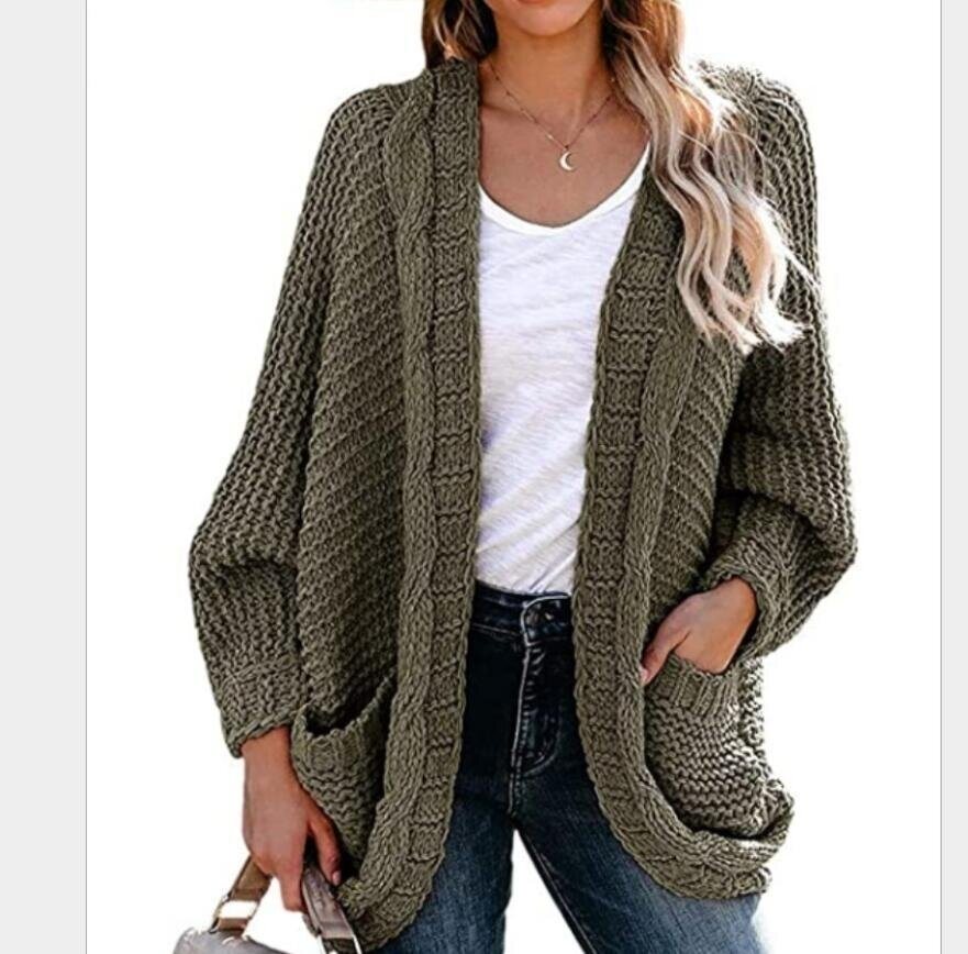 Loose Knitted Sweater Cardigan Outwear Coat