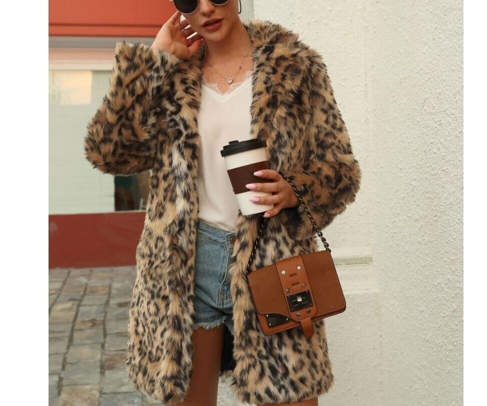 Faux Fur Coat Long Overcoat