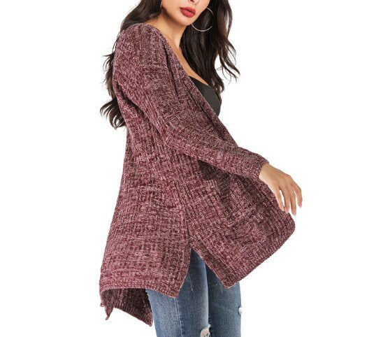 Women's Cardigan Soft Chunky Knit Sweater Open Front Cardigan Outwear with Pockets