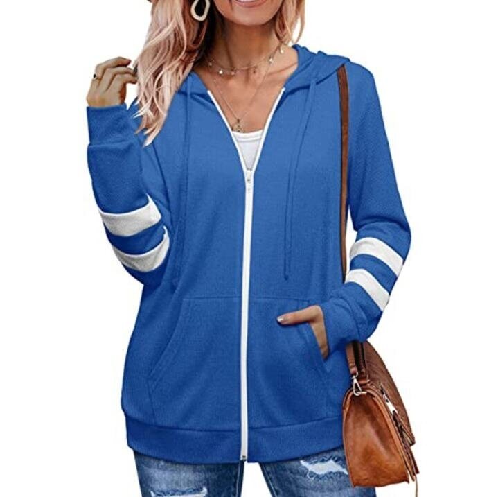 Zipper Hoodies Casual Sweatshirt Tops