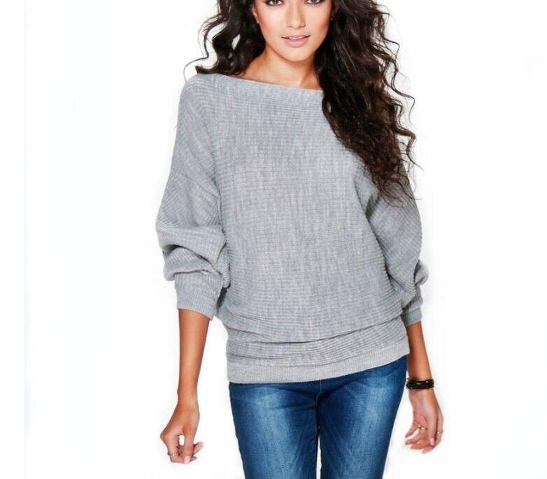 Bat Sleeve Knitted Sweater Pullover