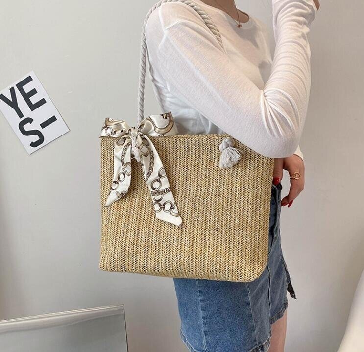 Straw Shoulder Bag Summer Beach Bag