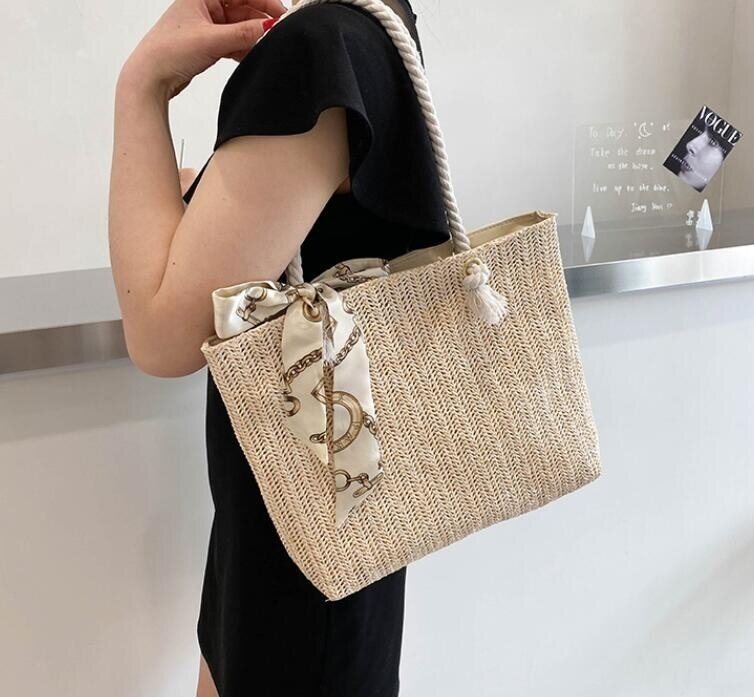 Straw Shoulder Bag Summer Beach Bag