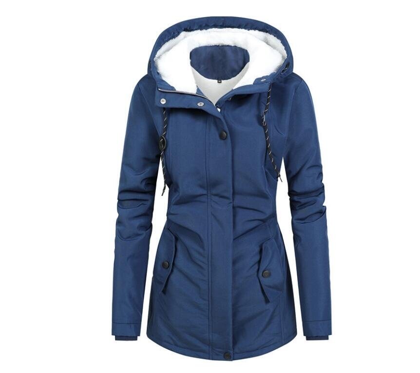 Women's Long Sleeve Fleece Hooded Coat