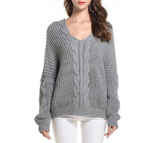 Women Knitted Sweater Bat sleeve Sweater Outwear Tops One Size