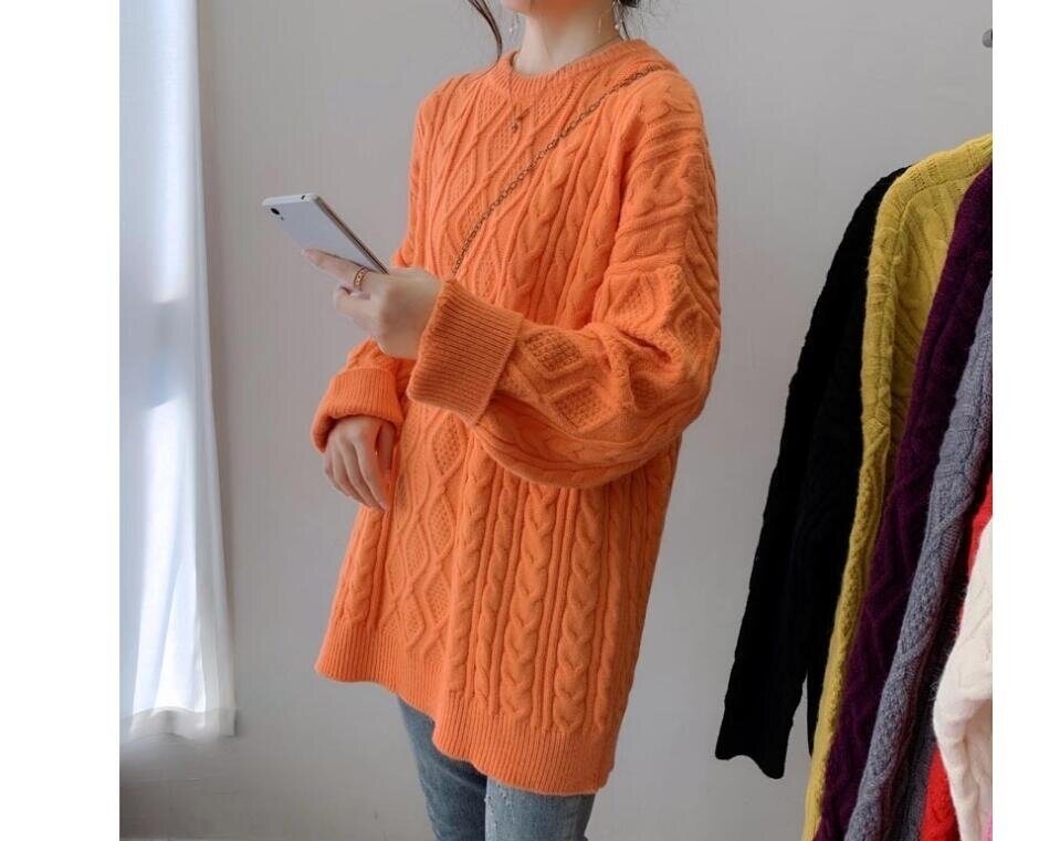 Long Sleeve Oversized Pullover Sweaters Outerwear