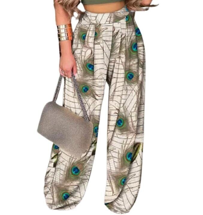 Floral Print Loose Trousers Pant