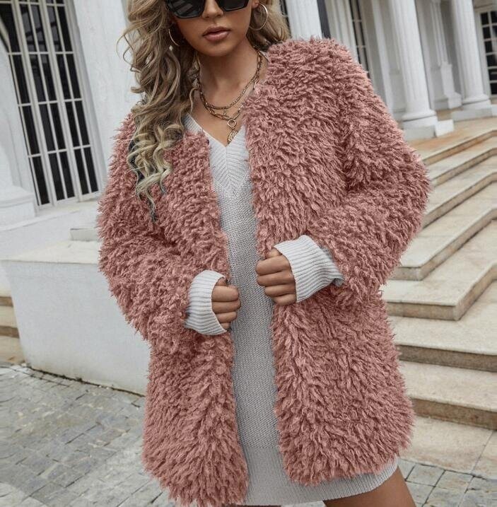 Faux Fur Coat Outwear Jacket Cardigan