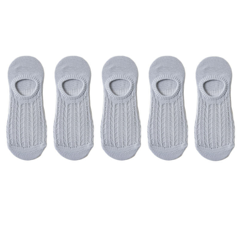 5pair /Lot Women Invisible Socks Mujer Non-slip Chaussette Ankle Low Female Cotton Boat Socks Ladies Socks Show Breathable Calcetines