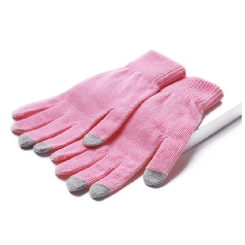 2022 New Women's Thick Knitted Gloves Girls Touch Screen Fashion Deer Pattern Sweet and Cute Autumn and Winter Warm Wool Gloves