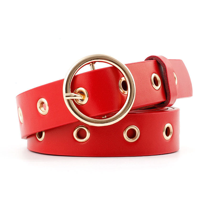 Female Leather Belt Women Metal Buckle Stylish Ladies Vintage Heart Buckle Leisure Leather Belt Trouser Accessories