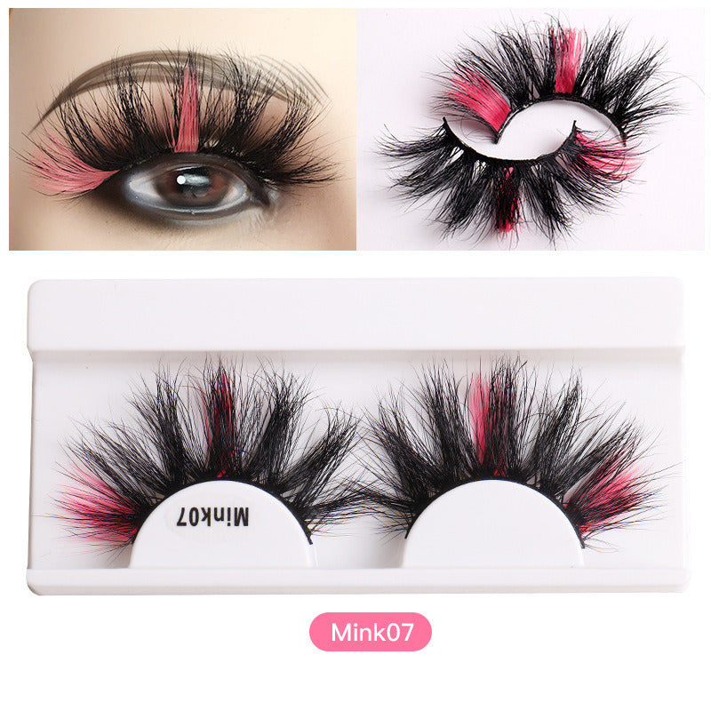 Color Mink Hair False Eyelashes Naturally Fit Thick Eyelashes