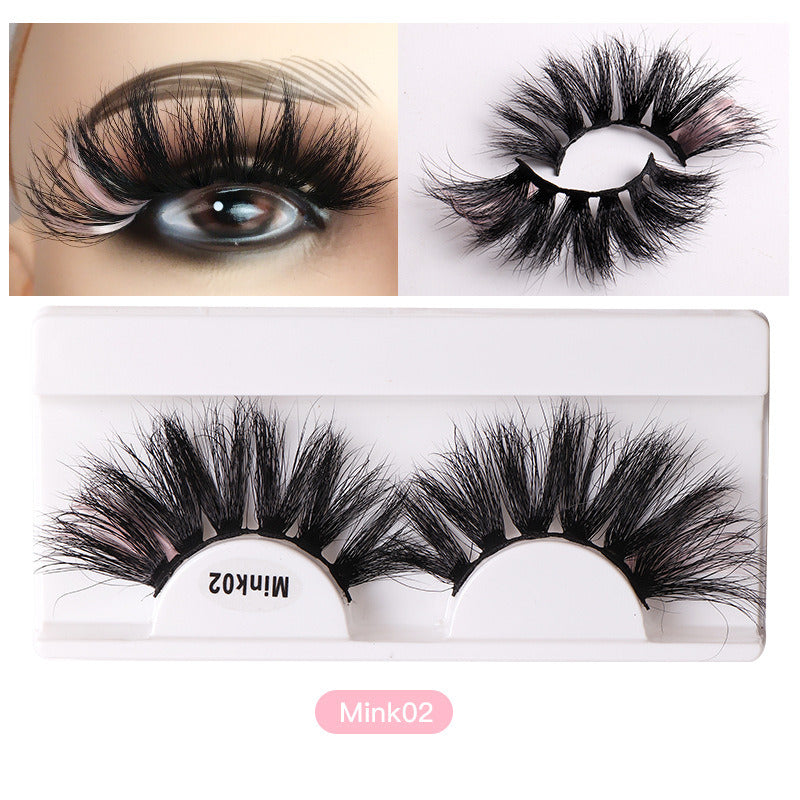 Color Mink Hair False Eyelashes Naturally Fit Thick Eyelashes