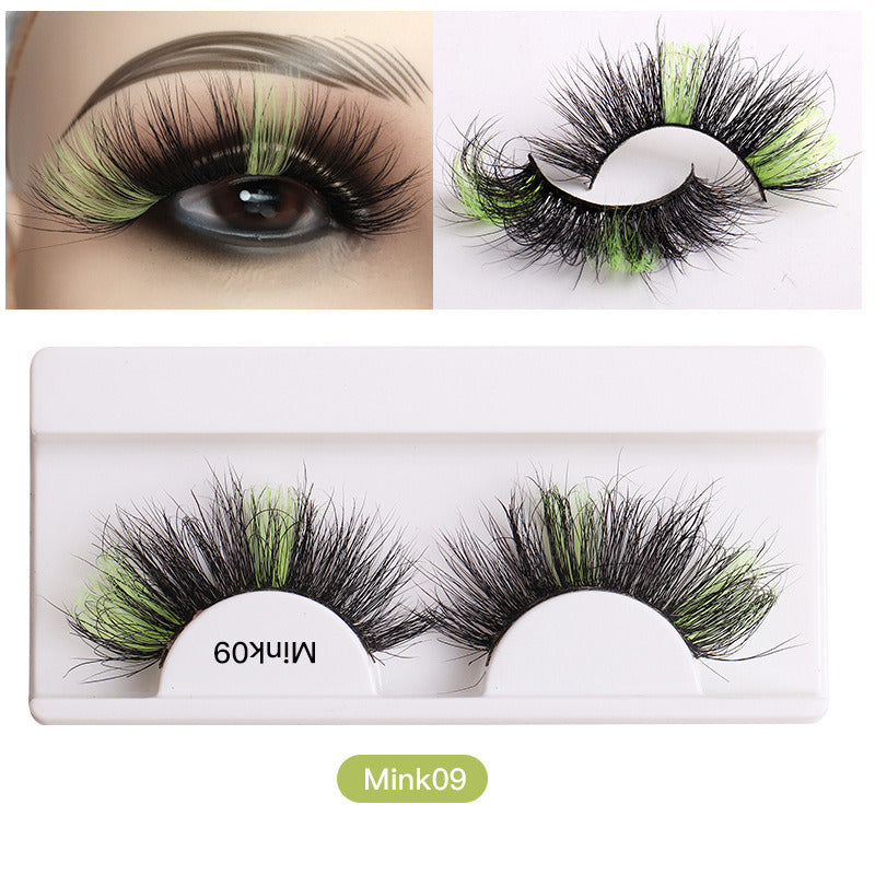 Color Mink Hair False Eyelashes Naturally Fit Thick Eyelashes