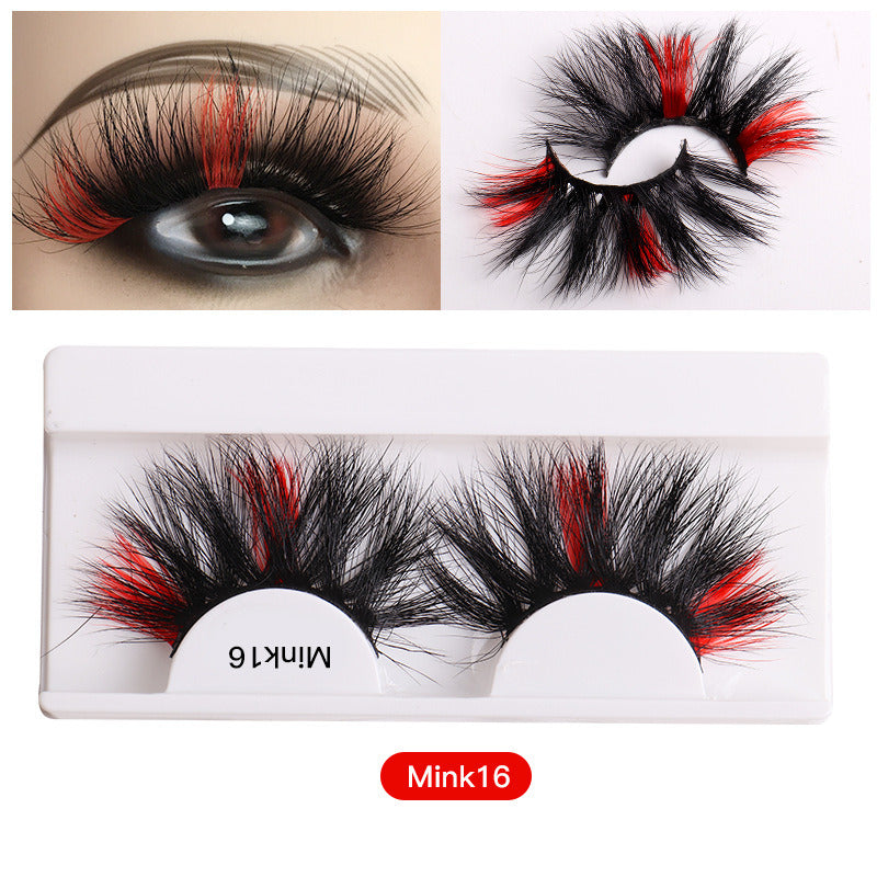 Color Mink Hair False Eyelashes Naturally Fit Thick Eyelashes