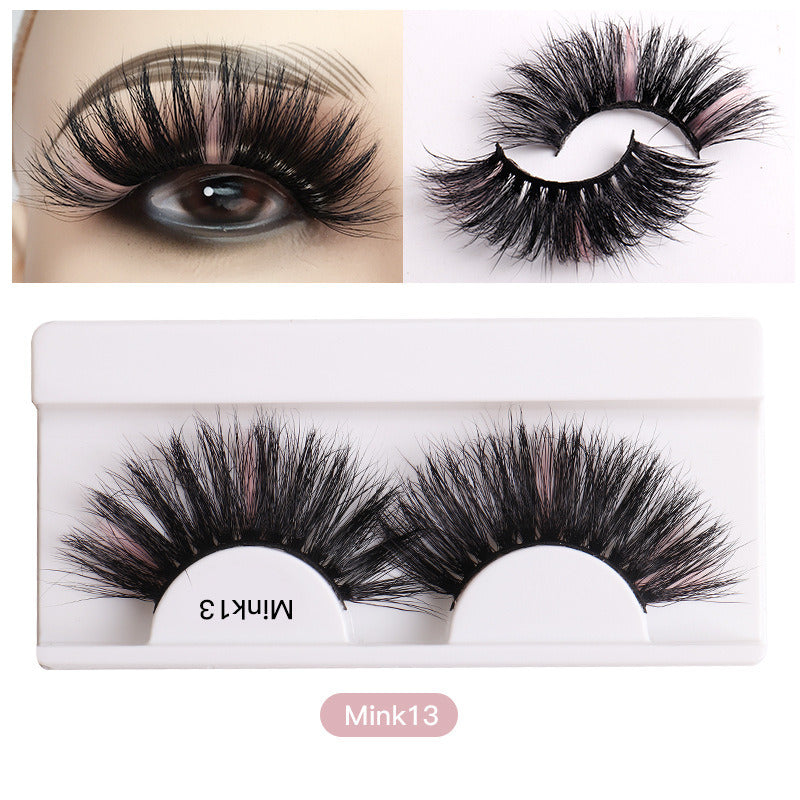 Color Mink Hair False Eyelashes Naturally Fit Thick Eyelashes