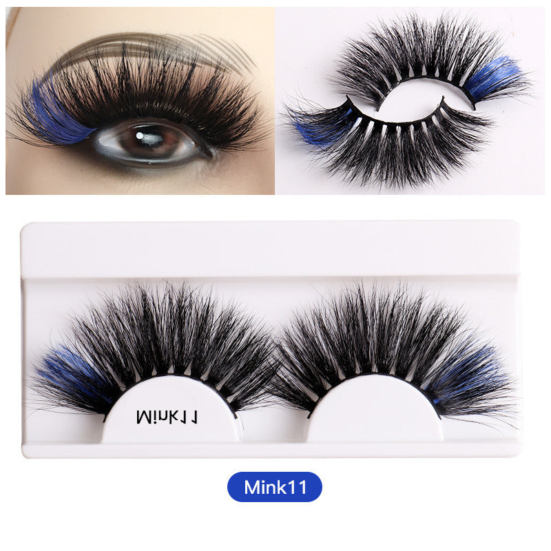 Color Mink Hair False Eyelashes Naturally Fit Thick Eyelashes