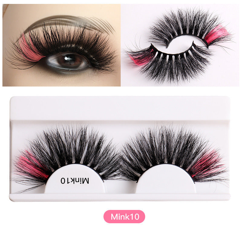 Color Mink Hair False Eyelashes Naturally Fit Thick Eyelashes