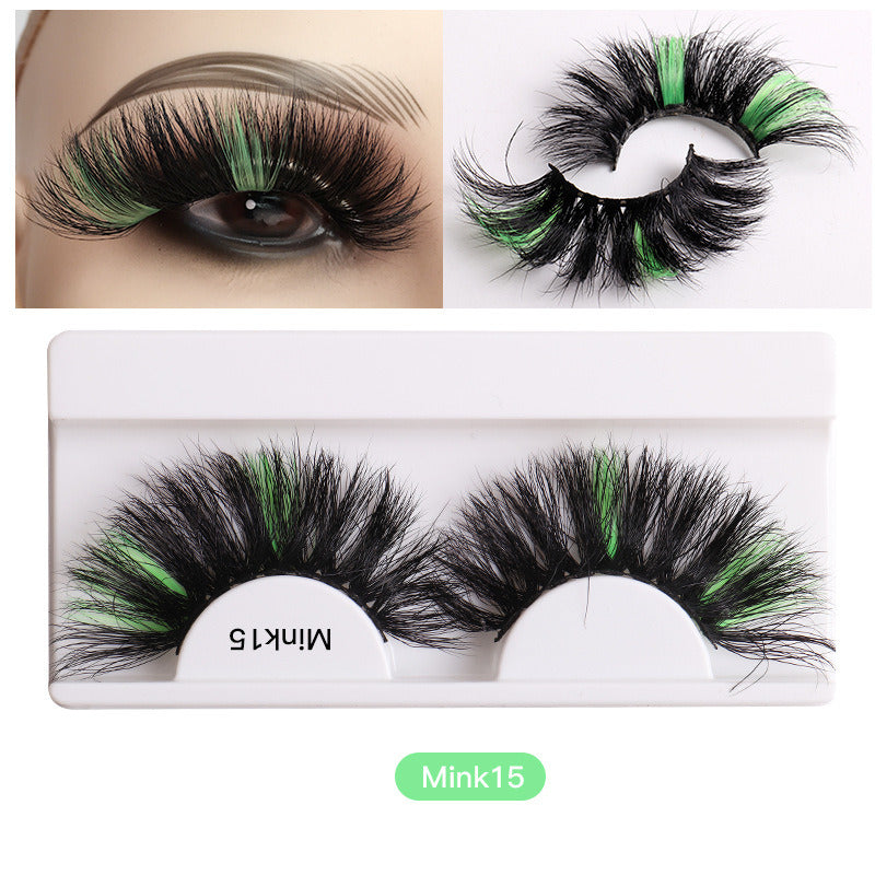 Color Mink Hair False Eyelashes Naturally Fit Thick Eyelashes