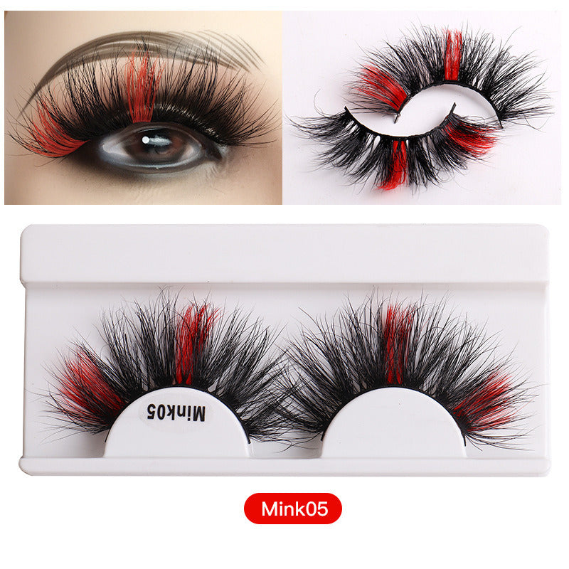 Color Mink Hair False Eyelashes Naturally Fit Thick Eyelashes