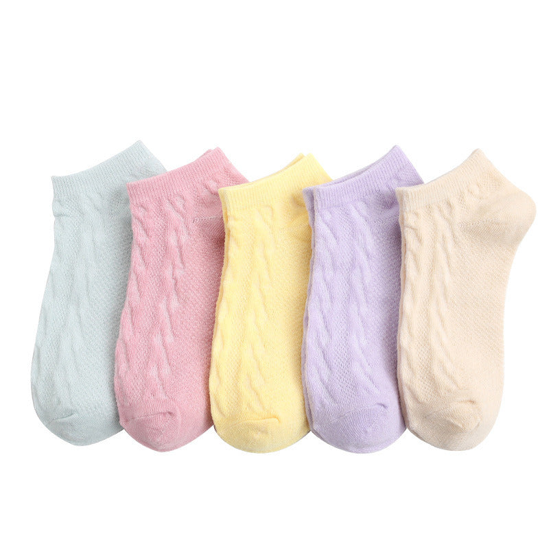 5Pairs Lot Cute Women Short Socks Boat Chaussette Femme Skarpety Cotton Ankle Meias Sock Female Breathable Calcetines Mujer