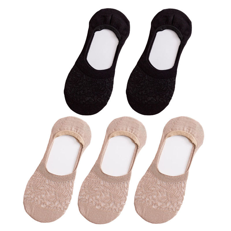 5pair /Lot Women Invisible Socks Mujer Non-slip Chaussette Ankle Low Female Cotton Boat Socks No Show Breathable Calcetines