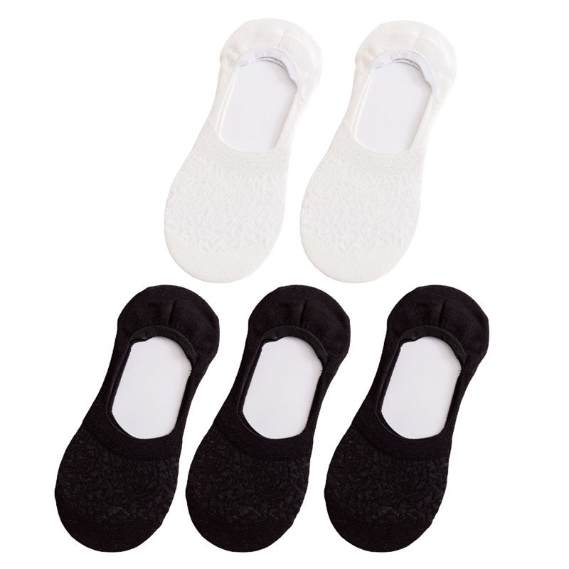 5pair /Lot Women Invisible Socks Mujer Non-slip Chaussette Ankle Low Female Cotton Boat Socks No Show Breathable Calcetines