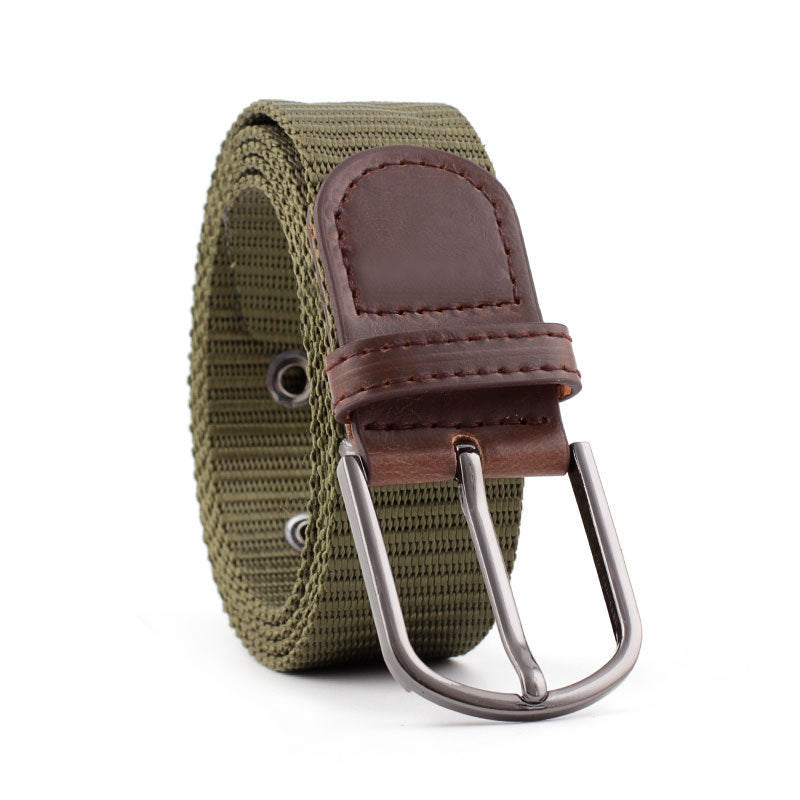 Military Men Belt Army Canvas Belts Adjustable Belt Unisex Outdoor Travel Tactical Waist Belt with Plastic Buckle for Pants110cm